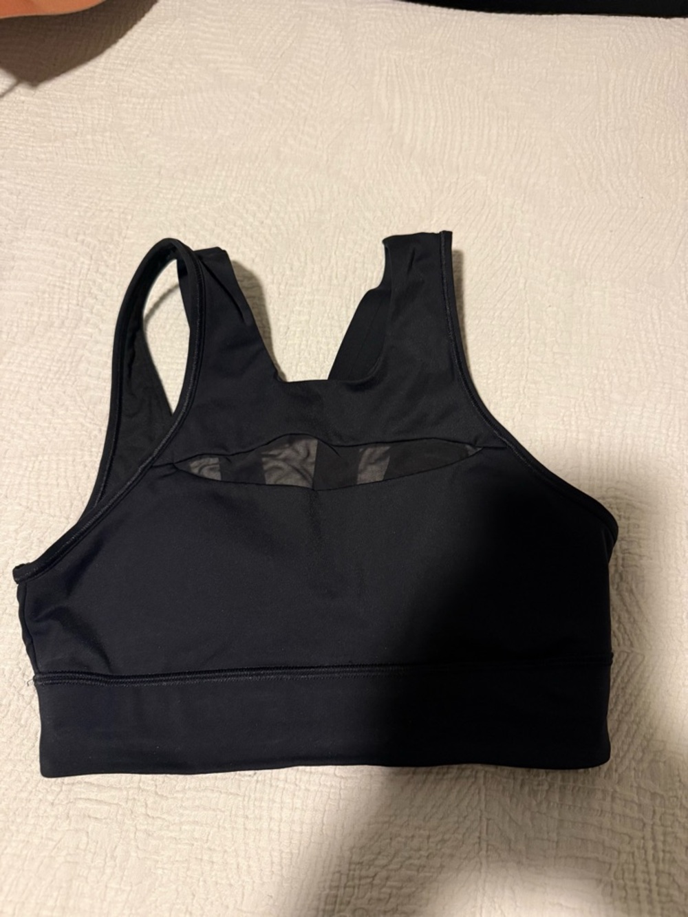 lululemon athletica Black Mesh-Accent Sports Bra